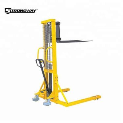 China Hydraulic Straddle Pallet Stacker With 1600mm Lifting Height 2000kg for sale