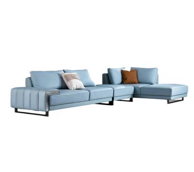 China New Sofa Combination Lightweight Luxury Single Corner Sofa Customized Blue Sofa for sale