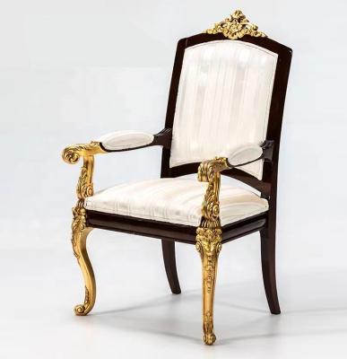 China Classic Classic Royal Dining Chair Living Modern Dining Chairs Solid Wood Dining Chair With Arm for sale