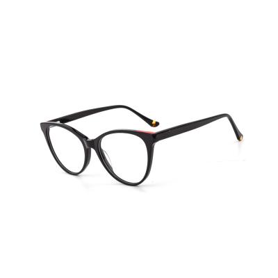 China Fashionable High Quality Stylish Custom Made Cat Eye Glasses Frames For Women Acetate Eyewear Spectacle Monocle Men for sale