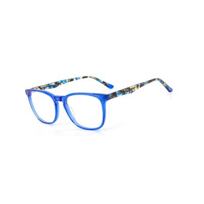 China 2022 Fashionable Square Retro Pattern Acetate Optical Eyewear Glasses Frames High Quality Handmade Acetate Optical Glasses for sale