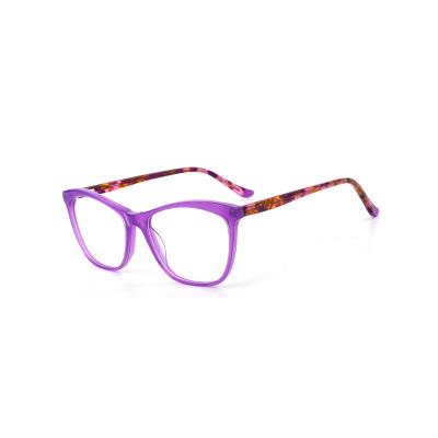 China Fashionable Brillenfassungen Cat Eye Acetate Eyewear Eyeglasses Optical Glass Frame for sale