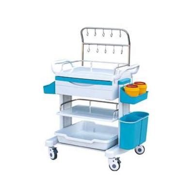 China Hospital OSEN-HT78 ABS Infusion Convenient Treatment Trolley Clinical Instrument Trolley With Drawer And Wheels Price for sale