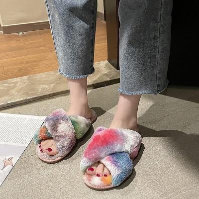 China Fashion Trend Best Price Comfortable Design On Winter Luxury Fur Relaxing Soft Unique Home Slippers for sale