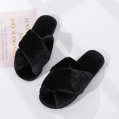 China Fashion Trend Best Price New Trend Comfortable Design On Winter Flexible Luxury Fur Lounging Home Slippers for sale