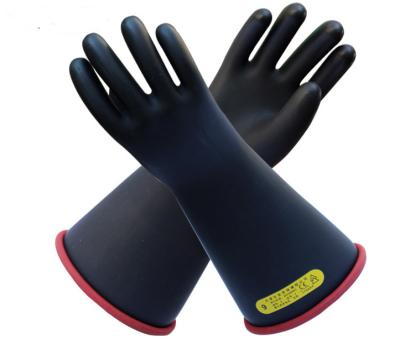 China 20KV Class 2 Soft High Quality Insulting Live Working Gloves For Electrician for sale