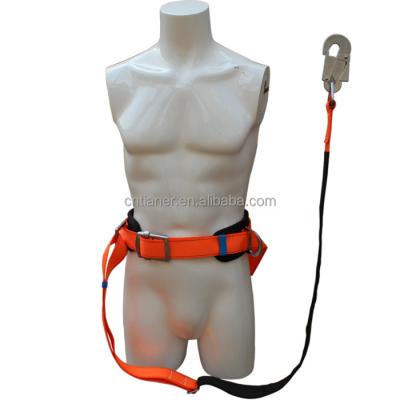 China 100% Polyester Hot Sales Fall Protection Harness With Single Lanyard for sale