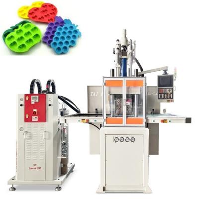 China Vertical LSR Silicone Injection Molding Machine For Silicone Ice Cube Mold With Double Slide Te koop