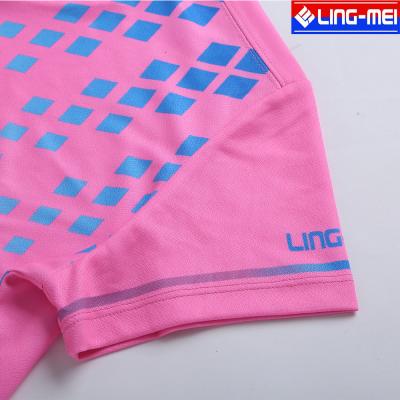 China 2017 new design polyester sports lingmei badminton sports t-shirt fashionable t-shirt for sale