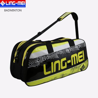 China Cheap High Quality PU Badminton Bags With 100% Polyester for sale