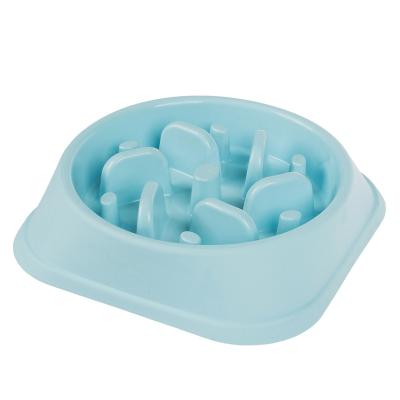 China Sustainable Wholesale Plastic Pet Food Bowl Slow Feeding Dog Bowl for sale