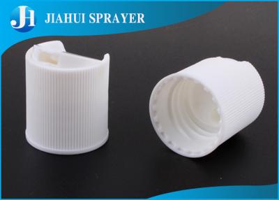 China Small White Plastic Bottle Caps / Flip Top Cap Customized Color Cosmetic Products Use for sale