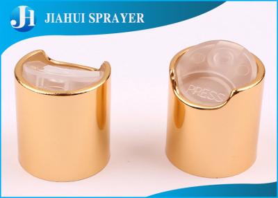 China Spill Proof Cosmetic Bottle Caps , Aluminum Plastic Bottle Flip Top For Liquid Soap for sale