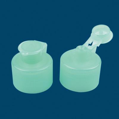 China Ribbed Screw Flip Top Dispensing Caps / Colorful Plastic Bottle Flip Top OEM Offered for sale