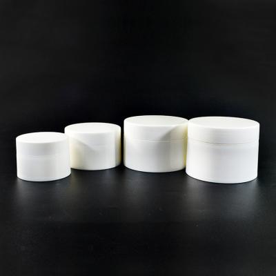 China Witte Stapelbare Plastic Kosmetische Containers de Kosmetische Kruiken van 4 Oz voor het Plaatsen van Gezichtsroom Te koop