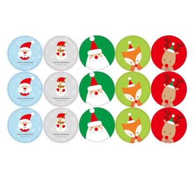 China Wholesale Waterproof Ready To Ship Gift Sticker Christmas Adhesive Sealing Labels For Christmas Gifts for sale