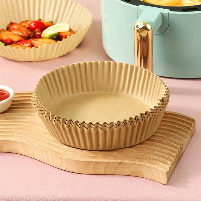 China Non Stick Parchment Paper Biodegradable Baking Disposable Round Covers Parchment Paper Air Fryer Liner for sale