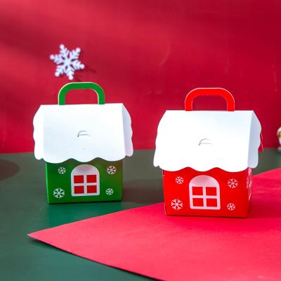 China Christmas Recyclable Paper Gift Box Bags Navidad Christmas Decorations Candy Paper Box For Home Natal for sale