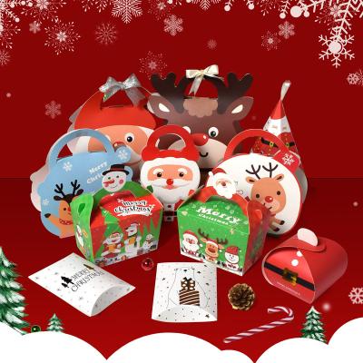 China Christmas Recyclable Paper Gift Box Bags Navidad Christmas Decorations Candy Paper Box For Home Natal for sale