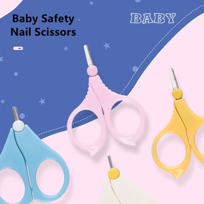 China Newborn Infant Baby Nail Scissors Toddler Child Nail Scissors Safety Right Handed Nail Scissors Baby Nail Care for sale