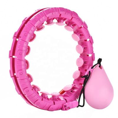 China Home Exercise Smart Detachable Adjustable Length Weighed Hoola Circle Sports Fitness Lose Weight Ring for sale