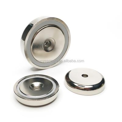 China Rare Earth D60mm Permanent Strong Permanent Neodymium Magnetic Pot Magnet With Countersunk Hole for sale