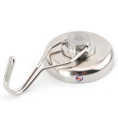 China Stainless Steel NdFeB Reversible Magnetic Swivel Hook Holder for sale