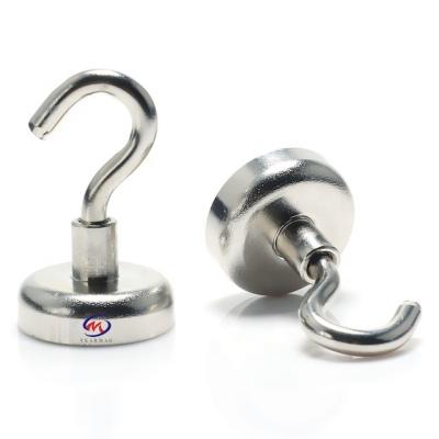 China Reusable Round Magnet Base Heavy Duty Neodymium Magnetic Hanging Hook for sale