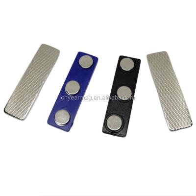 China Hot Selling Industrial Magnet 45x13mm Metal NdFeB Magnet Magnetic Badge Holders for sale