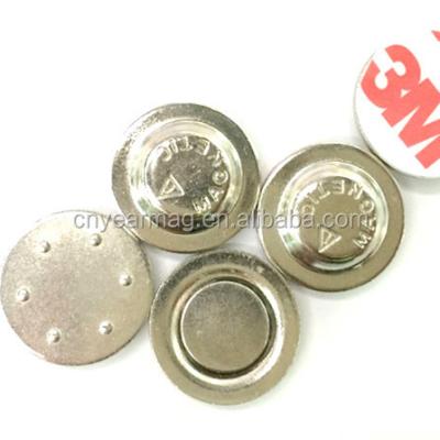 China China Industrial Supplier Strong Magnet Fastener D17mm Around Magnetic Name ID Badge Holder With Adhesive for sale