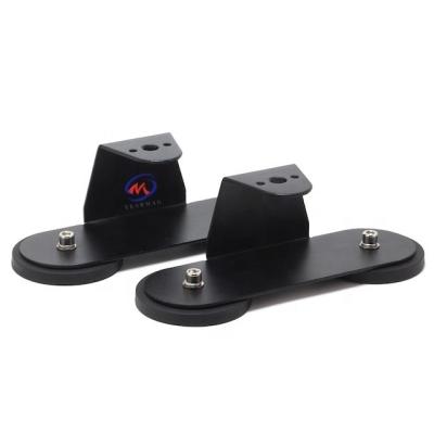 China Creative 2Pcs Strong Powerful Punching-free Rubber Coated Magnet Mount Bracket Holder for sale