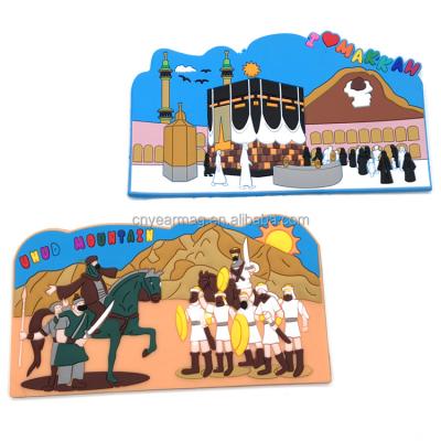 China Shape Customize Middle East Saudi Arabia Tourist Souvenirs Three-Dimensional Soft PVC Fridge Magnet For Promotional Gifts for sale