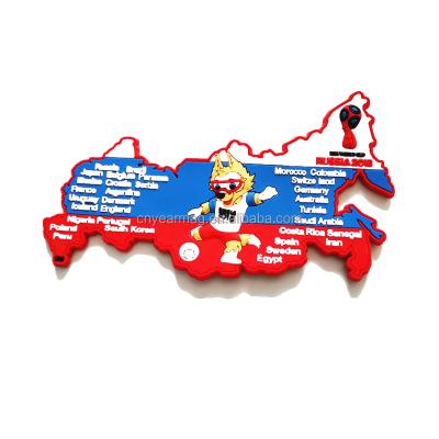 China Shape OEM Soft 3D City Souvenirs PVC Country Tourist Map Shape Rubber Fridge Magnets For Promotional Gifts for sale