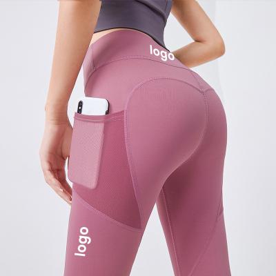 China Hot Selling New Product Breathable Yoga Leggings With Pockets High Waist Woman Yoga Pants Gaiters Butt Lift Yoga Pants Gaiters High Waist for sale