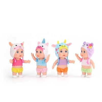 China Interactive 6 Inches Soft Belinda Toys Baby Vinyl Dolls Series Animal Doll Toy for sale