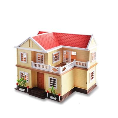 China With 3*AG13 Batteries Pretend Play Model Toy Doll Houses DIY Lightweight/Included Dollhouse Maison De Poupee Pretend For Girls for sale