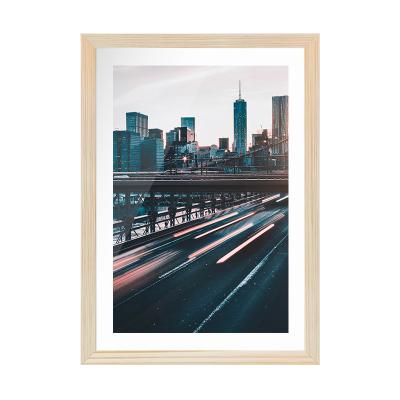 China Photo Frame Quadro Astrattoquadros Decorativos Wall Mount Decorative Wood Art Framed Multi Poster Picture Frame for sale