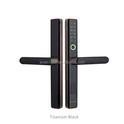 China wholesale xingfa Home+Office+Hotel+Apartment app tuya smart aluminum extra slim electronic zinc alloy material smart swing sliding door lock wifi for sale