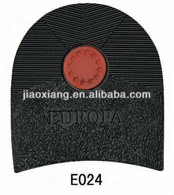 China Half Shoes Rubber Heels E024 Rubber Outer Shoe Spare Parts for sale