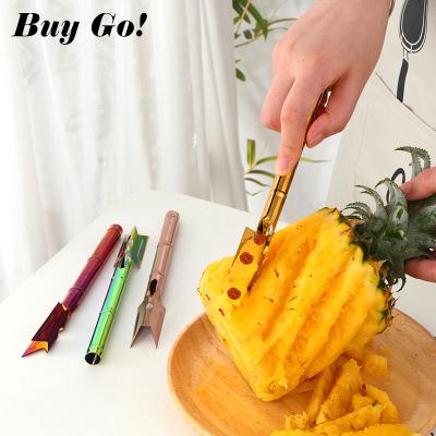 China Pineapple Peeler Kitchen Stainless Steel Sustainable Peeling Knife Eight Colors Quickly Cut Pineapple Peeling And Peeling Artifact for sale