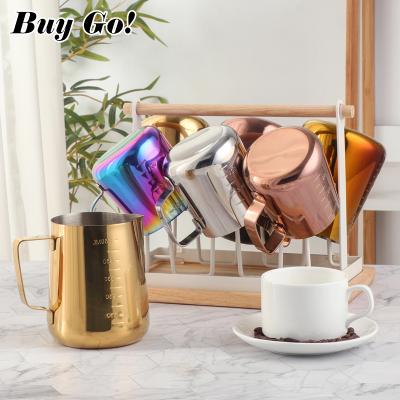 China Best Selling Colorful Viable Products Latte Cylinder Colorful Milk Frothing Tumbler 350ml 550ml Stainless Steel Color Pull Flower Cup for sale