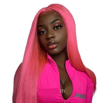 China Body Wave Pre Colored Pink Purple Gray Sexy Hair 100% Yellow Green Lace Front Wigs, Long Raw Brazilian Straight Hair Wigs for sale