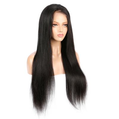 China No Shedding& Wholesale 13*6 Brazilian Tangle Free Straight Sheer Lace Front Human Hair Wig Natural Color Unit Glueless Wigs In Stock for sale