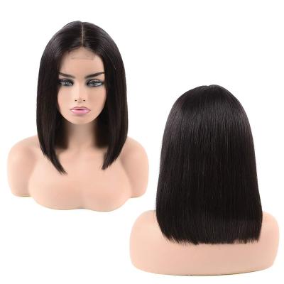 China No Shedding& Wholesale Lead Free Transparent Lace Front Bob Wig Straight Brazilian Hair Glueless Bob Wigs In Stock Tangle Virgin Hair Lace Front Wig for sale