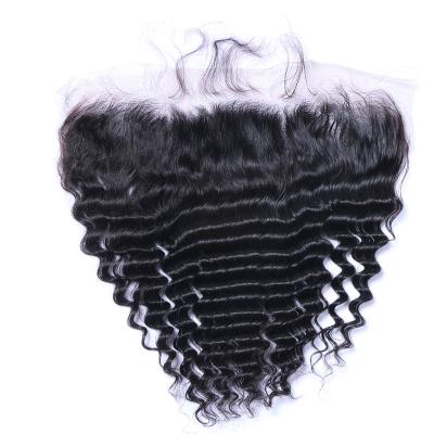 China Jerry's Hairline 13x6 Lace Natural Soft Clean Deep Wave Curly Headbands 13x6 Lace Headband With Baby Hair In Stock for sale