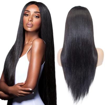 China ParksonHair 13x6 Black Virgin Brazilian Straight Human Hair Transparent Lace Frontal Wigs For Black Women for sale