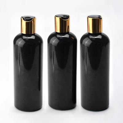 China 150ml 250ml 300ml Empty Cosmetic Bottle Plastic Shampoo Bottles Luxury With 24/410 Disc Top Cap for sale