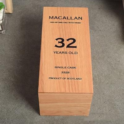 China Small Recyclable Custom Wooden Wine Bottle Gift Box Perfect Designed Wine Gift Box for sale