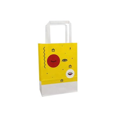 China Luxury Recycled Materials Wine Paper Bag Printed Kraft Paper Shopping Bag With Twist Handle for sale