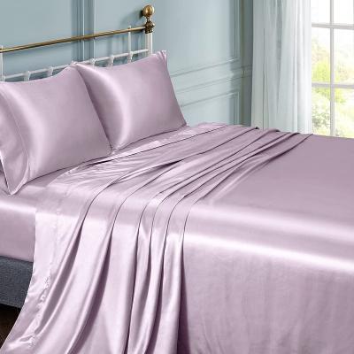 China Comfortable Anti-pilling Silky Soft Satin Bedding Set Easy Care for sale